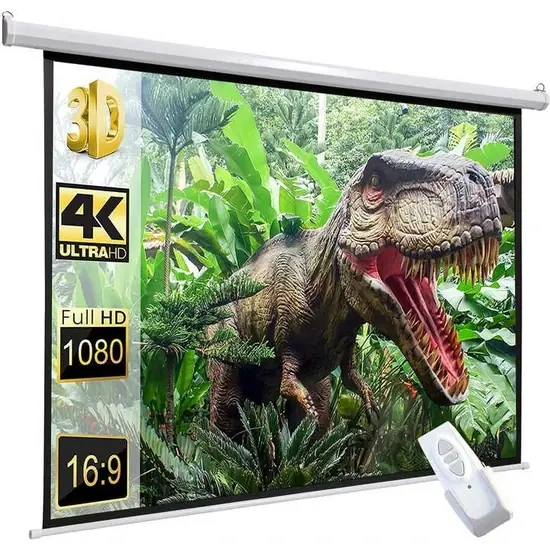 Peak M150 305×229 cm Motorlu Kumandalı Projeksiyon Perdesi Beyaz Kasa